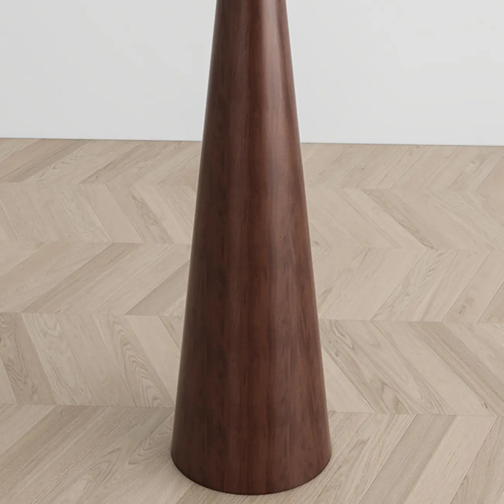 Lampadaire contemporain en métal conique avec abat-jour en tissu