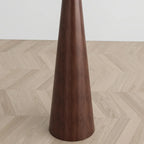 Lampadaire contemporain en métal conique avec abat-jour en tissu