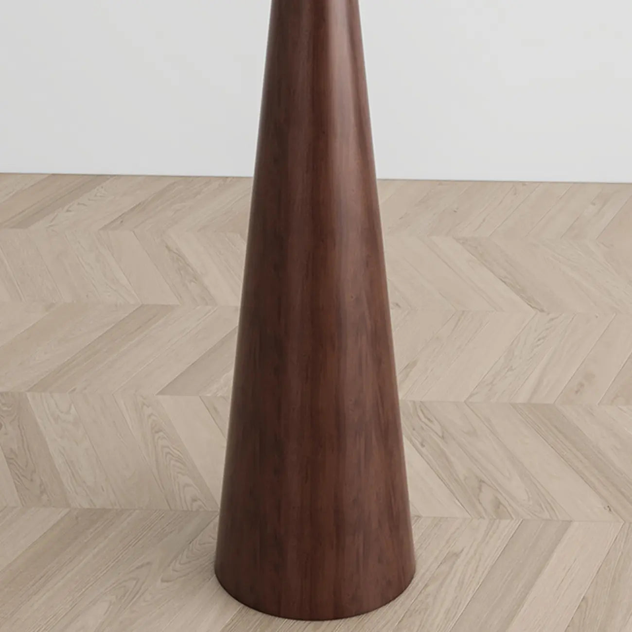 Lampadaire contemporain en métal conique avec abat-jour en tissu