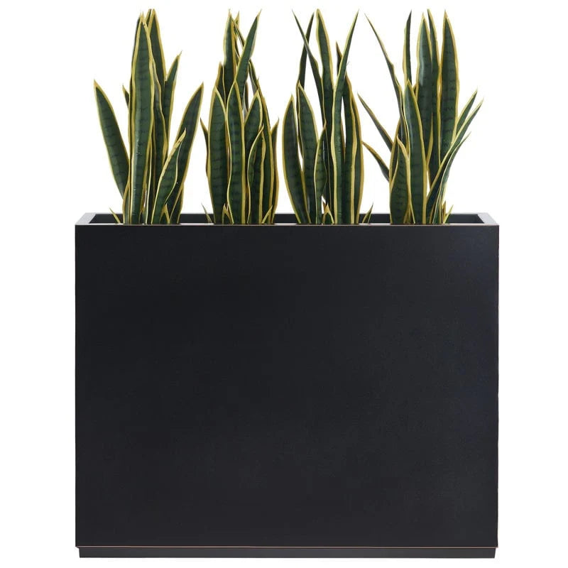 Jardinière métallique robuste pour plantes d'extérieur, 38 po L x 10 po l x 30 po H, jardinière-diviseur en métal, longue et haute - 38x30x10