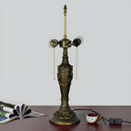 Lampe de table à dôme en verre inoxydable vintage 2 lumières HomeyFad