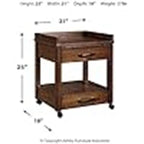 Meuble de rangement pour imprimante de bureau industriel - 61 P x 56 L x 58 H cm