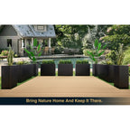 Jardinière métallique robuste pour plantes d'extérieur, 38 po L x 10 po l x 30 po H, jardinière-diviseur en métal, longue et haute - 38x30x10