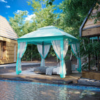 Tonnelle escamotable en acier Cozywor de 3,35 m x 3,35 m avec moustiquaire