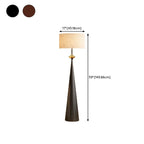 Lampadaire contemporain en métal conique avec abat-jour en tissu