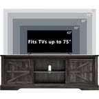 Meuble TV en bois de ferme, centre de divertissement rustique, meuble console - n/a