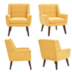 Lot de 2 fauteuils d'appoint modernes capitonnés HUIMO