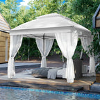 Tonnelle escamotable en acier Cozywor de 3,35 m x 3,35 m avec moustiquaire