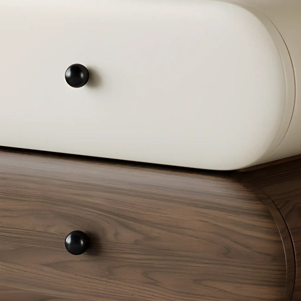 Table de chevet bicolore moderne avec tiroirs de rangement