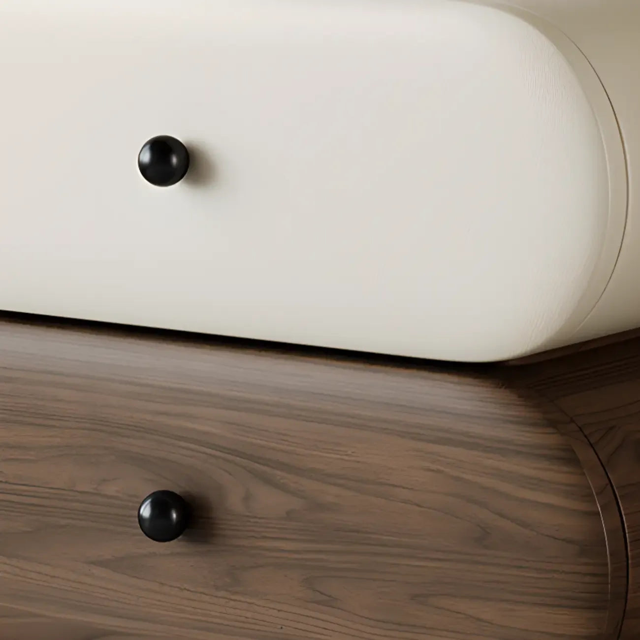 Table de chevet bicolore moderne avec tiroirs de rangement