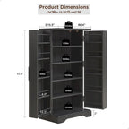 47 armoire de cuisine de ferme, buffet de rangement avec portes de grange - N/A