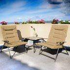 Kozyard Elsa Ensemble de 3 Meubles de Patio Extérieur Pliables Rembourrés