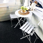 Ensemble bistro pliant 3 pièces en métal, salon de conversation intérieur/extérieur résistant aux intempéries pour patio, cour, jardin