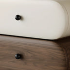 Table de chevet bicolore moderne avec tiroirs de rangement
