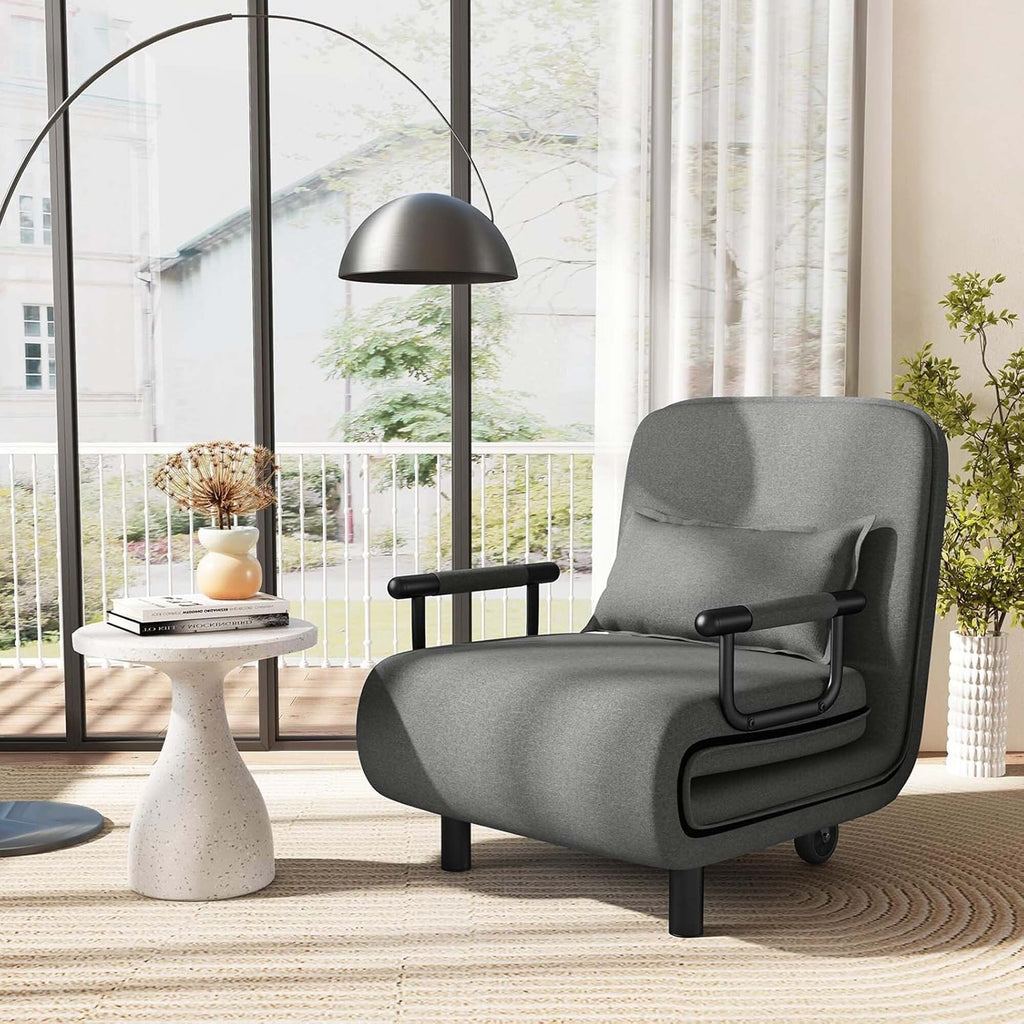 Fauteuil-lit pliable convertible avec dossier réglable
