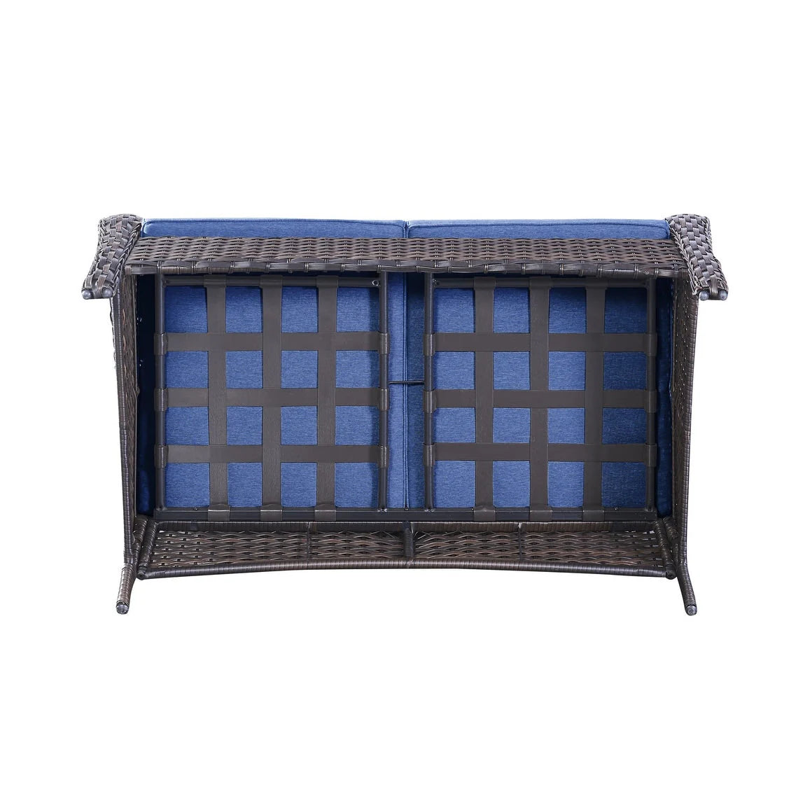 Gymojoy Canapé d'extérieur deux places en rotin Wicker Sofa Set