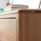 Commode double en chêne naturel traditionnel pour chambre à coucher