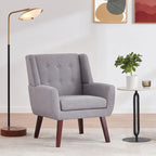 Lot de 2 fauteuils d'appoint modernes capitonnés HUIMO