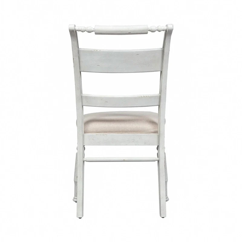 Chaises d'appoint à dossier à lattes Whitney en lin antique (Lot de 2)