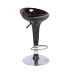 Tabouret de bar pivotant en plastique chromé réglable en hauteur