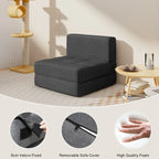 Chaise convertible 3-en-1, Chaise pliante, Lit de repos dépliable