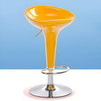 Tabouret de bar pivotant en plastique chromé réglable en hauteur