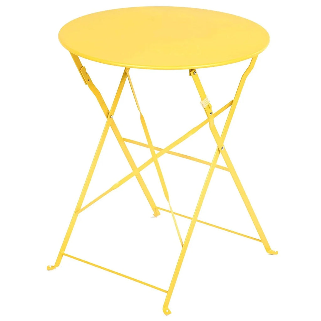 Ensemble bistro pliant 3 pièces en métal, salon de conversation intérieur/extérieur résistant aux intempéries pour patio, cour, jardin