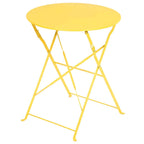 Ensemble bistro pliant 3 pièces en métal, salon de conversation intérieur/extérieur résistant aux intempéries pour patio, cour, jardin