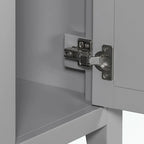 Meuble-lavabo avec vasque en céramique, deux placards et cinq tiroirs