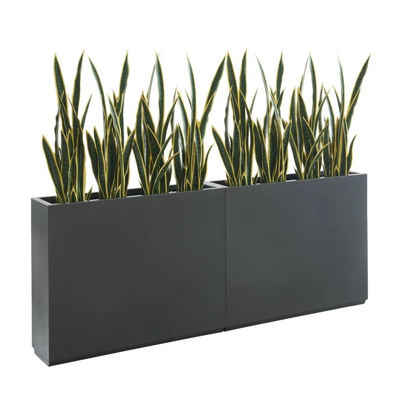 Jardinière métallique robuste pour plantes d'extérieur, 38 po L x 10 po l x 30 po H, jardinière-diviseur en métal, longue et haute - 38x30x10