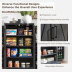 47 armoire de cuisine de ferme, buffet de rangement avec portes de grange - N/A