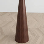 Lampadaire contemporain en métal conique avec abat-jour en tissu