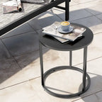 Chaises Papasan d'extérieur avec coussin, chaises confortables de patio en rotin PE avec table d'appoint