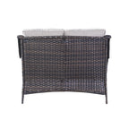Gymojoy Canapé d'extérieur deux places en rotin Wicker Sofa Set